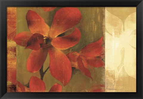 Framed Crimson Garden Print