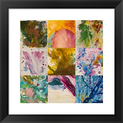 Framed Abstract 6 Panel Print