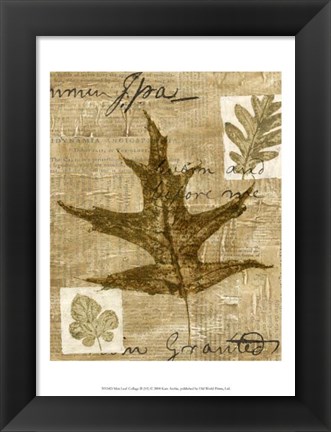 Framed Mini Leaf Collage II (ST) Print