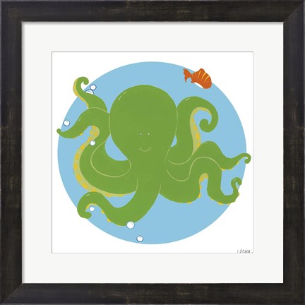 Framed Olga the Octopus Print