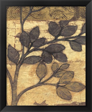 Framed Bronzed Branches II Print