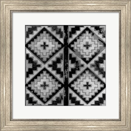 Framed Mudcloth Black &amp; White IV Print