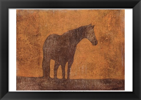 Framed Oxidized Horse I Print