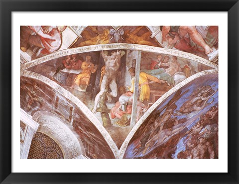 Framed Sistine Chapel Ceiling: Haman Print