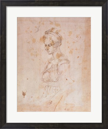 Framed W.41 Sketch of a woman Print
