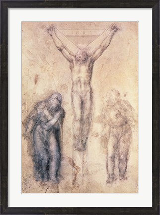 Framed Inv.1895-9-15-509 Recto W.81 Study for a Crucifixion Print