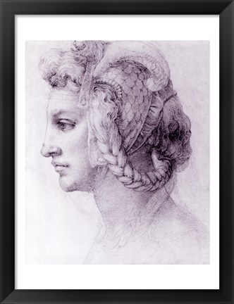 Framed Ideal Head of a Woman, c.1525-28 Print
