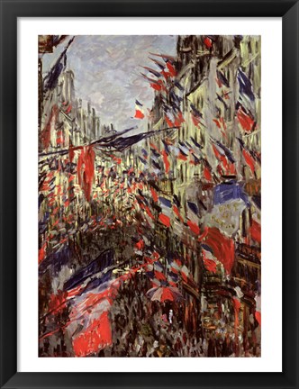 Framed Rue Saint-Denis, Celebration of June 30, 1878 Print
