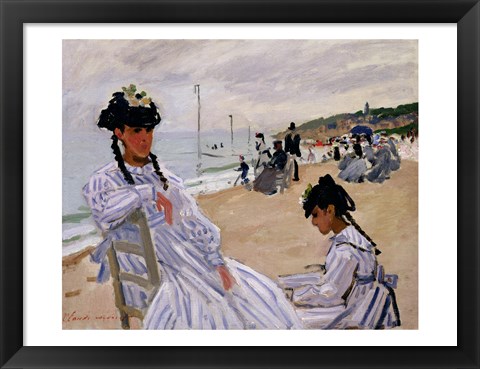 Framed On the Beach at Trouville Print