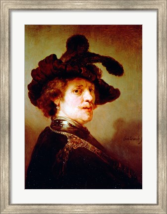 Framed Self Portrait in Fancy Dress, 1635 Print