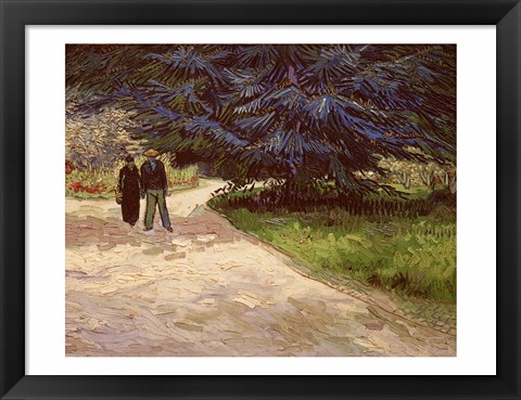 Framed Couple in the Park, Arles, 1888 Print