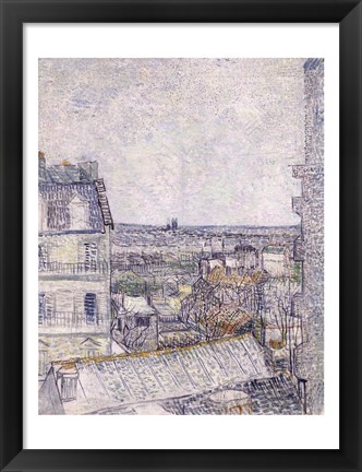 Framed View from Vincent&#39;s room in the Rue Lepic Print