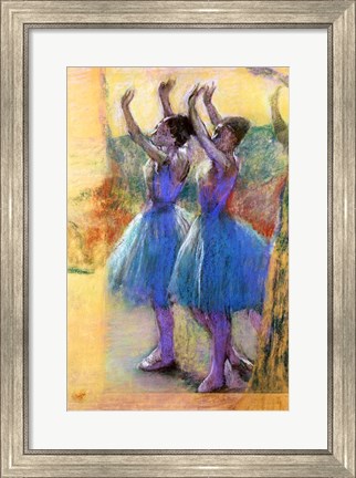 Framed Two Blue Dancers Print