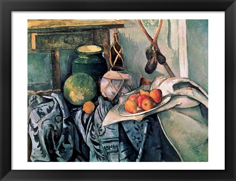 Framed Still Life with Pitcher and Aubergines Print