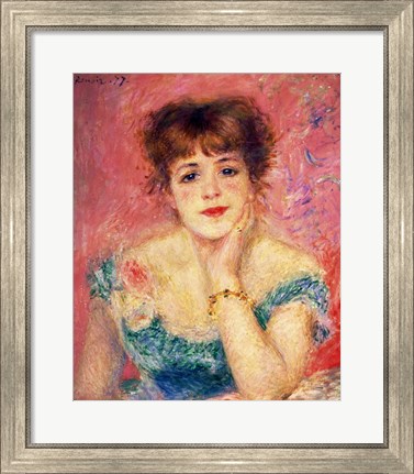 Framed Portrait of the actress Jeanne Samary, 1877 Print