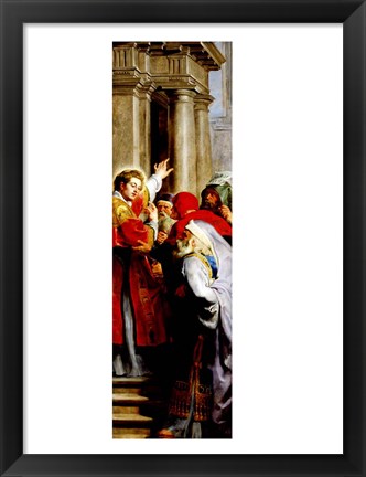 Framed St. Stephen Preaching Print
