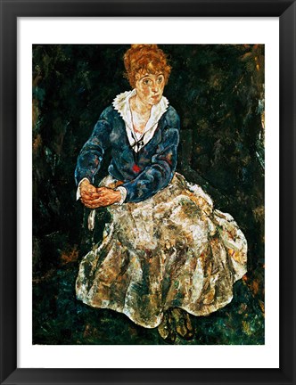 Framed Artist&#39;s wife seated Print
