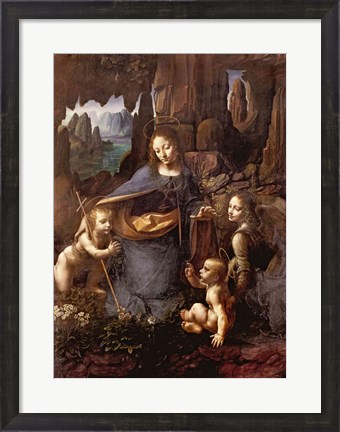 Framed Virgin of the Rocks Print