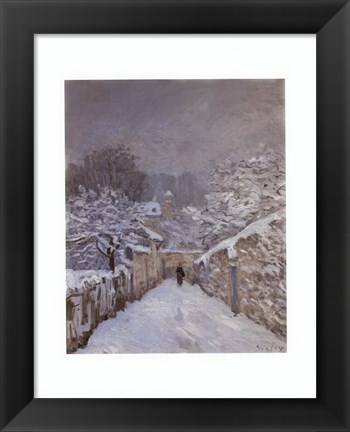 Framed Snow at Louveciennes, France, 1878 Print