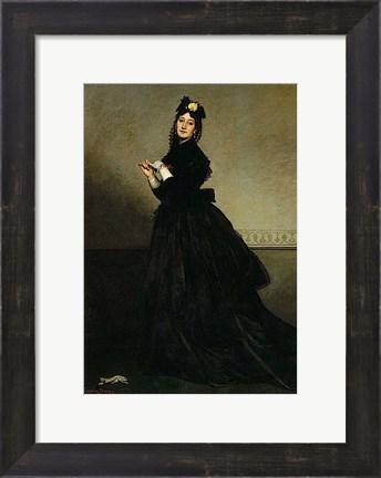 Framed Lady with a Glove.  Madame Carolus-Duran, nee Pauline Croizette, 1869 Print