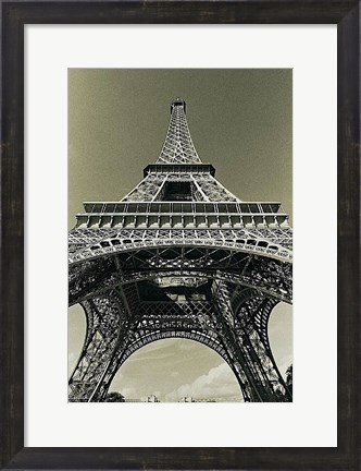 Framed Eiffel Tower Looking Up Print