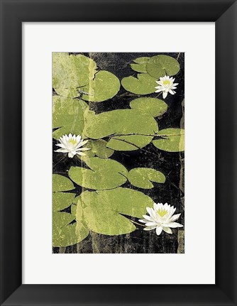 Framed Pond Blossoms Print