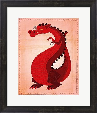 Framed Red Dragon Print