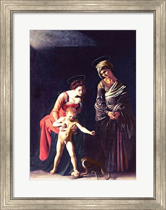 Framed Madonna and Child with a Serpent, 1605 Print