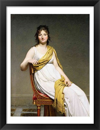 Framed Portrait of Madame Raymond de Verninac Print