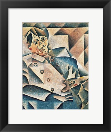 Framed Portrait of Pablo Picasso Print