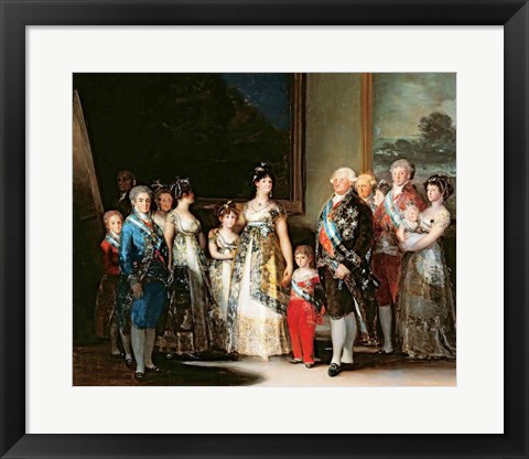 Framed Charles IV and his family, 1800 Print