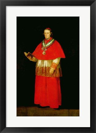 Framed Cardinal Don Luis de Bourbon Print
