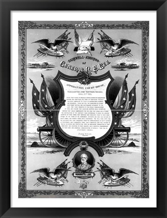 Framed Farewell Address of General Robert E. Lee Print
