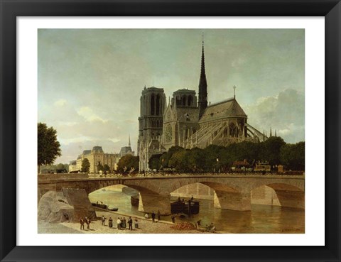 Framed Notre Dame, Paris, 1884 Print