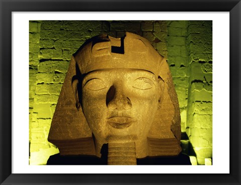 Framed Ramses II statue, Temple of Luxor, Luxor, Egypt Print