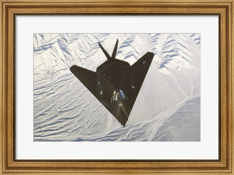 Framed Lockheed F-117 Stealth Fighter Print