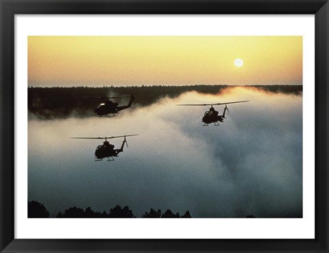 Framed AH-16 (Cobras) Attack Helicopters Print