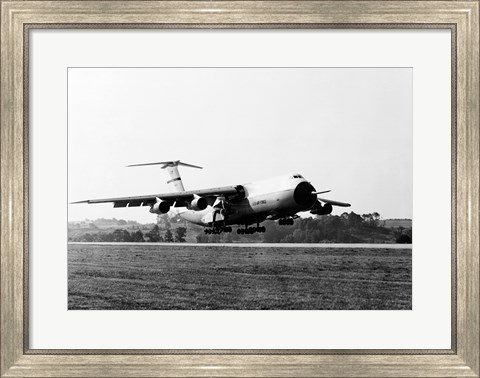 Framed Military airplane taking off, C-5 Galaxy Print