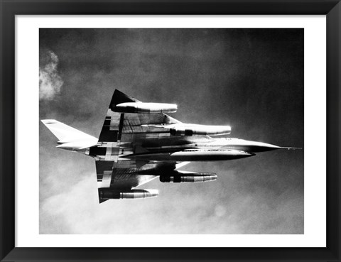 Framed Low angle view of a fighter plane in flight, B-58 Hustler Print