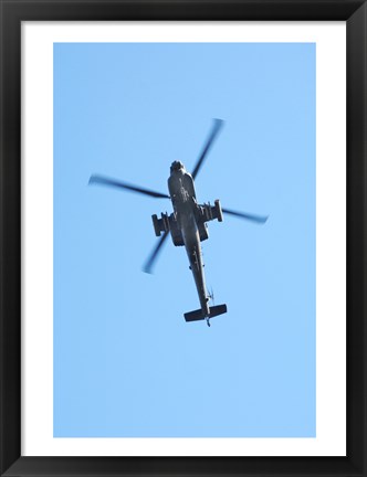 Framed Low angle view of a military helicopter in flight Print