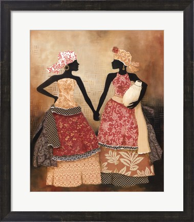 Framed Village Women I Print