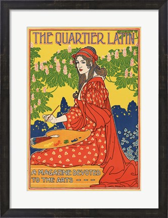 Framed Quartier Latin, a Magazine Devoted to the Arts, Advertising Poster, ca.1895 Print