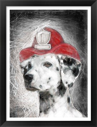 Framed Firefighter Dalmation Print