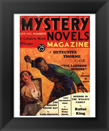 Framed Mystery Novels Magazine Spring 1933 Print