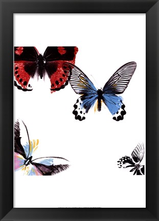 Framed Butterflies Dance I Print