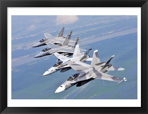 Framed Two F-A-18 Hornets Print
