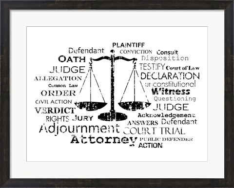 Framed Legal Words Print