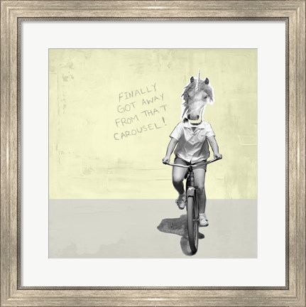 Framed Carousel Unicorn Print