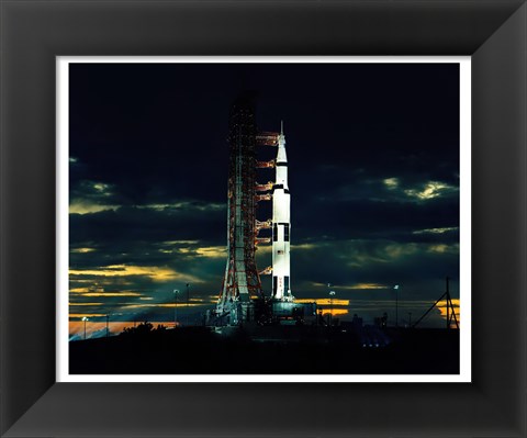 Framed Apollo 17 the Last Moon Shot Print