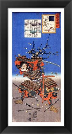 Framed Kajiwara Genda Kagesue for Umegae Print